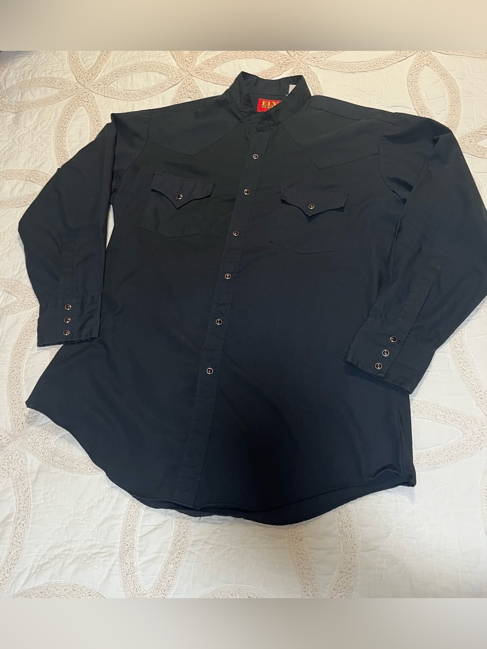 Vintage Black pearl Snap Button Up western